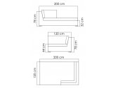 Модуль плетеный левый с подлокотником Skyline Design Pacific алюминий, искусственный ротанг, sunbrella арабика, бежевый Фото 4