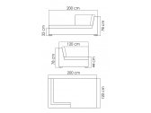 Модуль плетеный правый с подлокотником Skyline Design Pacific алюминий, искусственный ротанг, sunbrella бронзовый, бежевый Фото 4