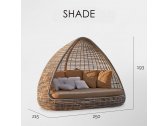 Лаунж-диван плетеный Skyline Design Shade алюминий, искусственный ротанг, sunbrella серый, бежевый Фото 4