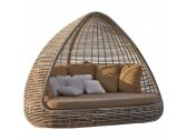 Лаунж-диван плетеный с подушками Skyline Design Shade алюминий, искусственный ротанг, sunbrella серый, бежевый Фото 1
