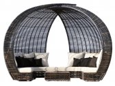 Лаунж-диван плетеный Skyline Design Spartan алюминий, искусственный ротанг, sunbrella черный, бежевый Фото 1