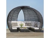 Лаунж-диван плетеный Skyline Design Spartan алюминий, искусственный ротанг, sunbrella черный, бежевый Фото 8