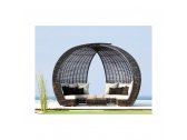 Лаунж-диван плетеный Skyline Design Spartan алюминий, искусственный ротанг, sunbrella черный, бежевый Фото 11