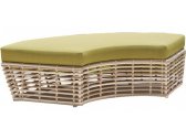 Банкетка плетеная с подушкой Skyline Design Sochi алюминий, искусственный ротанг, sunbrella белый, бежевый Фото 1