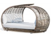 Лаунж-диван плетеный с подушками Skyline Design Amber алюминий, искусственный ротанг, sunbrella серый, бежевый Фото 1
