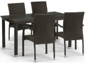 Комплект плетеной мебели Afina T256A/Y379A-W53 Brown 4Pcs искусственный ротанг, сталь коричневый Фото 1