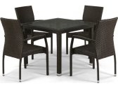 Комплект плетеной мебели Afina T257A/Y379A-W53 Brown 4Pcs искусственный ротанг, сталь коричневый Фото 1
