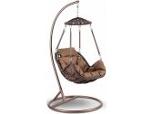 Кресло плетеное подвесное Afina AFM-640B Brown искусственный ротанг, сталь коричневый Фото 1