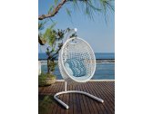 Кресло подвесное плетеное с подушками Skyline Design Dynasty алюминий, искусственный ротанг, sunbrella белый, бежевый Фото 7