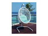 Кресло подвесное плетеное с подушками Skyline Design Dynasty алюминий, искусственный ротанг, sunbrella белый, бежевый Фото 8