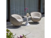 Лаунж-кресло вращающееся с подушками Skyline Design Easy алюминий, искусственный ротанг, sunbrella бежевый Фото 12