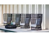 Лаунж-кресло плетеное с подушками Skyline Design Spa алюминий, полиэстер, sunbrella черный, бежевый Фото 5