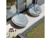 Лаунж-кресло плетеное с подушками Skyline Design Luna алюминий, искусственный ротанг, sunbrella белый, бежевый Фото 11