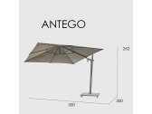 Зонт профессиональный Skyline Design Antego алюминий, sunbrella тортора Фото 2