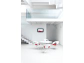 Кресло офисное для посетителей Kastel Krizia металл, поликарбонат, ткань белый Фото 4