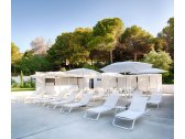 Шезлонг металлический текстиленовый Ibiza Vila алюминий, стеклопластик, текстилен белый Фото 8