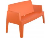 Диван пластиковый двухместный Siesta Contract Box Sofa полипропилен оранжевый Фото 5