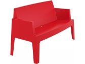 Диван пластиковый двухместный Siesta Contract Box Sofa полипропилен красный Фото 6