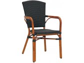 Кресло плетеное Rossanese алюминий, искусственный ротанг бамбук, черный Фото 1