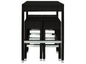 Комплект плетеной барной мебели Rossanese алюминий, искусственный ротанг черный Фото 1