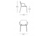 Кресло металлическое Scab Design Si-Si сталь антрацит Фото 2