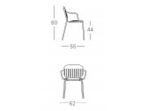 Кресло металлическое Scab Design Si-Si Barcode сталь оливковый Фото 2