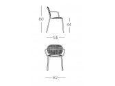 Кресло металлическое Scab Design Si-Si Dots сталь терракотовый Фото 2
