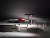 Столик стеклянный кофейный Orsenigo Sushi сталь, закаленное стекло Фото 10