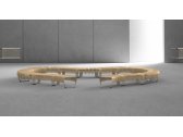 Скамья деревянная для зала ожидания Green Furniture Nova C Curved 45° сталь, шпон бука, шпон дуба, полиуретан высокой плотности Фото 10