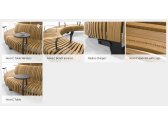 Скамья деревянная для зала ожидания Green Furniture Nova C Curved 45° сталь, шпон бука, шпон дуба, полиуретан высокой плотности Фото 8