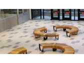 Скамья деревянная для зала ожидания Green Furniture Nova C Curved 45° сталь, шпон бука, шпон дуба, полиуретан высокой плотности Фото 36