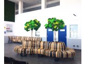 Скамья деревянная для зала ожидания Green Furniture Nova C Back Convex 45° сталь, шпон бука, шпон дуба, полиуретан высокой плотности Фото 21
