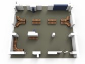 Скамья деревянная для зала ожидания Green Furniture Nova C Back Concave 45° сталь, шпон бука, шпон дуба, полиуретан высокой плотности Фото 35