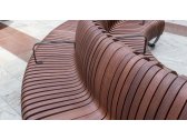 Скамья деревянная двухсторонняя Green Furniture Nova C Double Back Curved 45° сталь, шпон бука, шпон дуба, полиуретан высокой плотности Фото 24