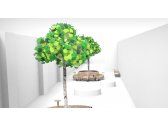 Светильник дизайнерский напольный Green Furniture Leaf Lamp Tree M шведская береза, металл, шерстяной войлок Фото 6