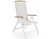 Кресло текстиленовое BraFab Andy алюминий, тик, текстилен белый Фото 1