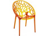 Кресло прозрачное Siesta Contract Crystal поликарбонат оранжевый Фото 1
