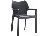 Кресло пластиковое Siesta Contract Diva стеклопластик черный Фото 1