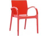 Кресло пластиковое Siesta Contract Dejavu технополимер PA6 нейлон красный Фото 1