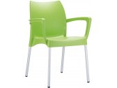 Кресло пластиковое Siesta Contract Dolce алюминий, полипропилен светло-зеленый Фото 1