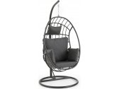 Кресло подвесное BraFab Palo сталь, алюминий, ткань черный, серый Фото 1