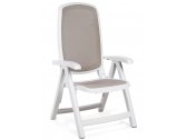 Кресло пластиковое складное Nardi Delta полипропилен, текстилен белый, тортора Фото 1