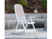 Кресло пластиковое складное Nardi Delta полипропилен, текстилен белый, тортора Фото 7
