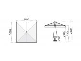 Зонт профессиональный Scolaro Palladio Standard дерево ироко, акрил натуральный, слоновая кость Фото 2