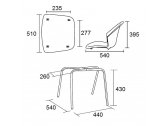 Стул пластиковый Italseat Smile-4 металл, пластик красный Фото 2