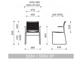 Кресло пластиковое Profim Ariz 555V 2P металл, пластик, сетка Фото 3