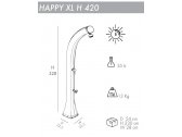 Душ солнечный Arkema Happy XL H 420 полиэтилен высокой плотности антрацит Фото 2
