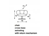 Кресло мягкое поворотное Artifort Bras Easy Chair сталь, ткань Фото 2