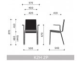 Кресло мягкое Profim Sensi K2H 2P металл, фанера, ткань, пенополиуретан Фото 2