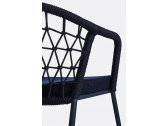 Кресло плетеное с подушкой PEDRALI Panarea сталь, роуп, ткань синий Фото 5